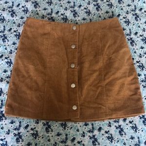 Forever 21 mustard button up skirt small